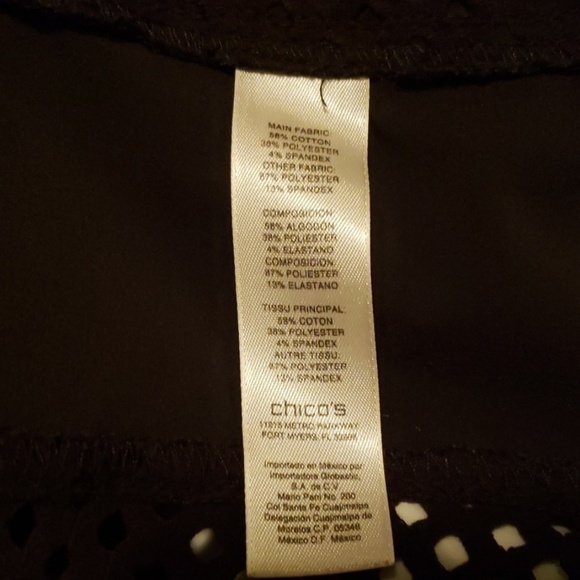 Chico's Zenergy Black Mesh Jacket  sz 0 EUC - Picture 7 of 8